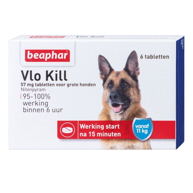 Beaphar Vlo Kill+ hond 6 tabletten Beaphar Vlo Kill+ hond 6 tabletten