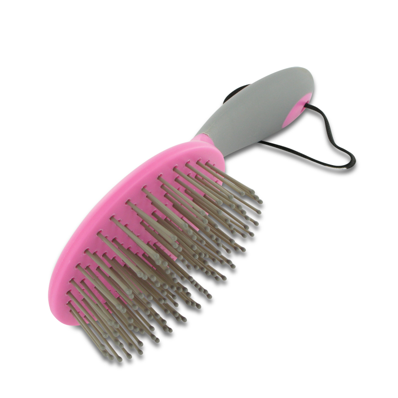 Oster Horse Staart- en Manenborstel roze/grijs #141