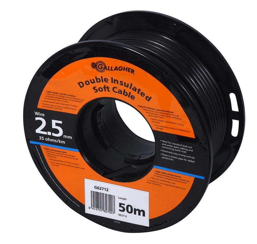 Gallagher Schrikdraad aansluitkabel 2,5mm 35Ohm/km 50m Gallagher Schrikdraad aansluitkabel 2,5mm 35Ohm/km 50m