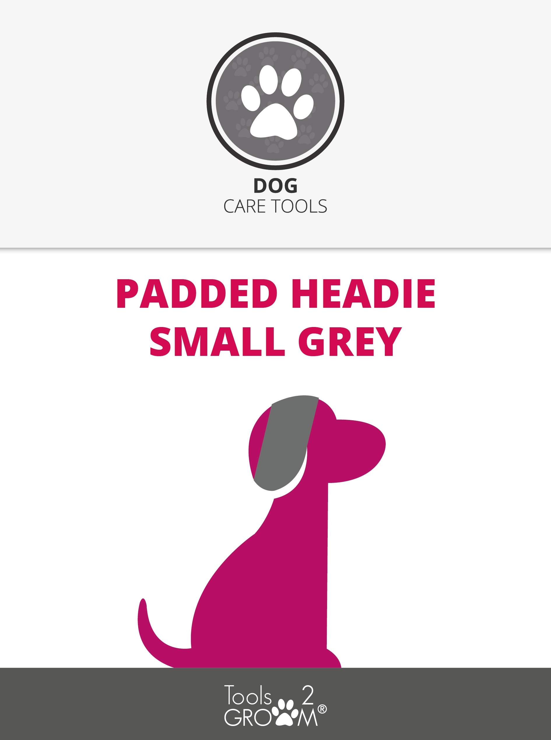 Tools-2-Groom Padded Headie small grijs | Oorbeschermer hond