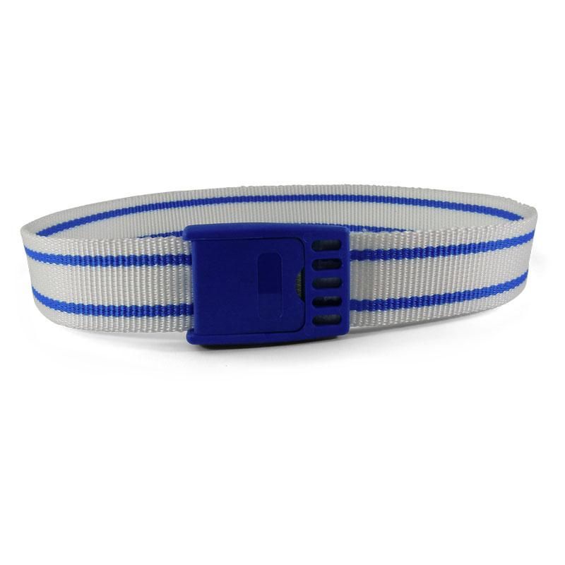 Halsband voor kalveren met aangespoten gesp wit/blauw