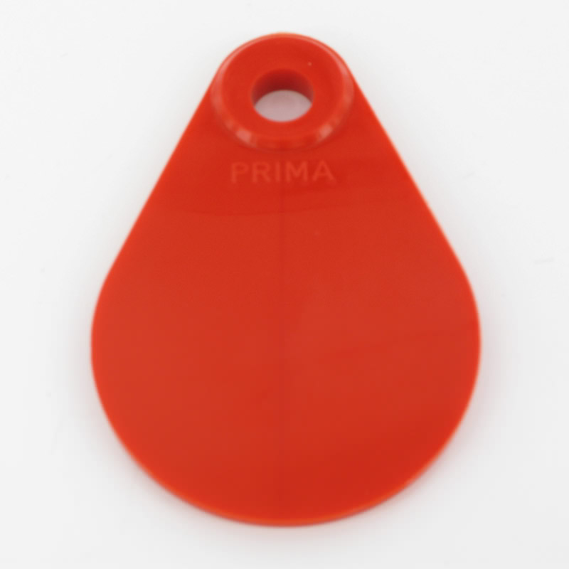 Nekplaatje blanco rood