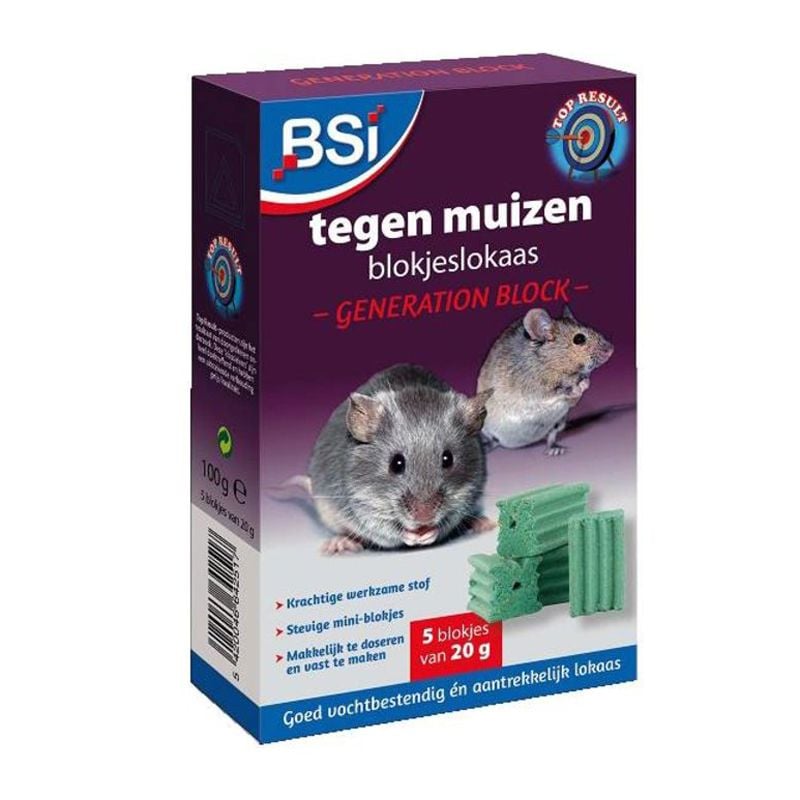BSI Block tegen muizen 5x20g