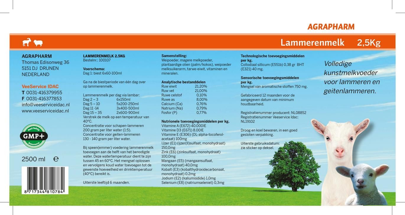 Lammerenmelk 2,5kg emmer