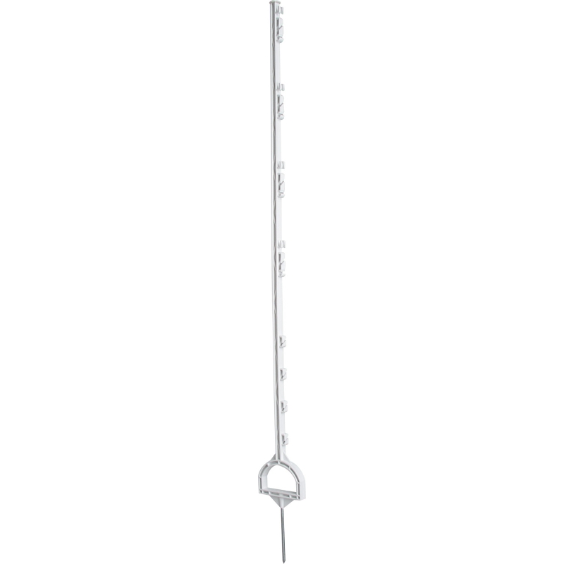 Patura stijgbeugelpaal wit voor lint of draad 155cm met 8 draadhouders 10st