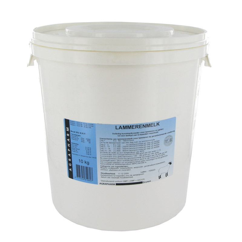 Lammerenmelk 10 kg emmer