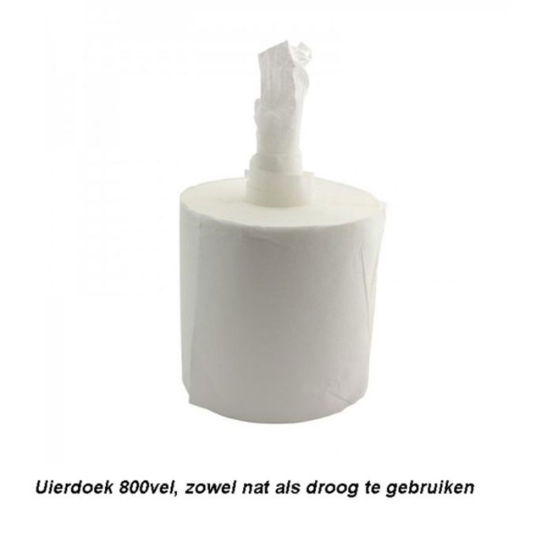 Uierdoek rol met 800 vellen Uierdoek rol met 800 vellen