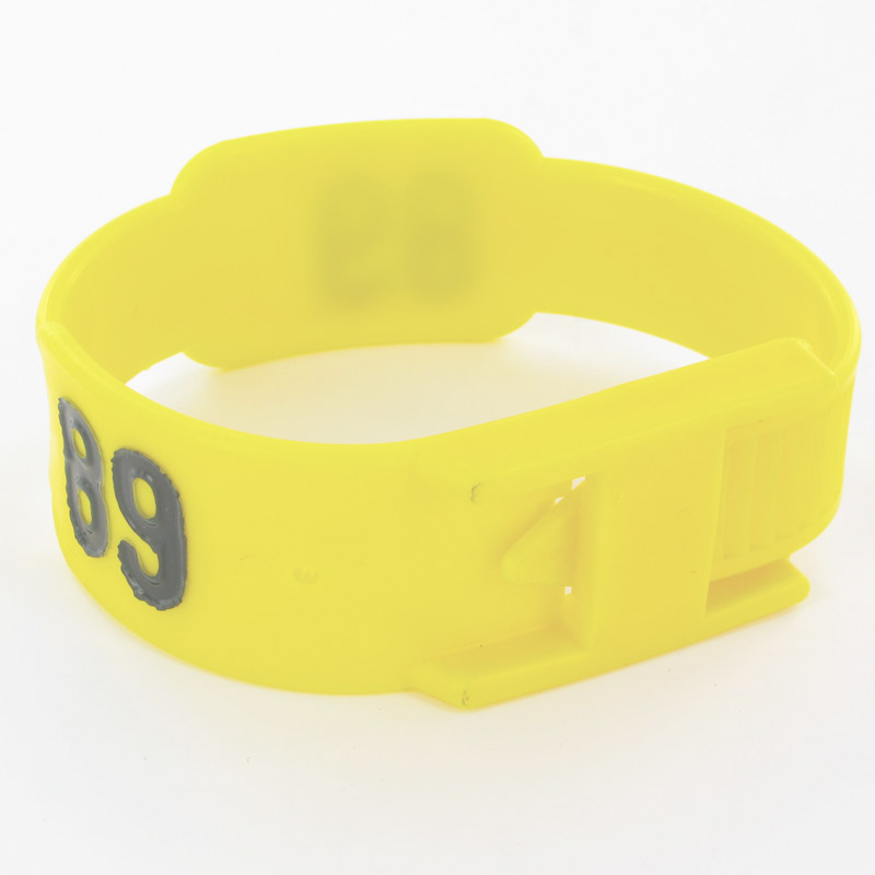 Enkelband voor koeien genummerd serie geel 61-70