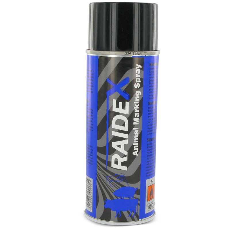 Merkspray Raidex Rundvee & Varkens 400ml blauw