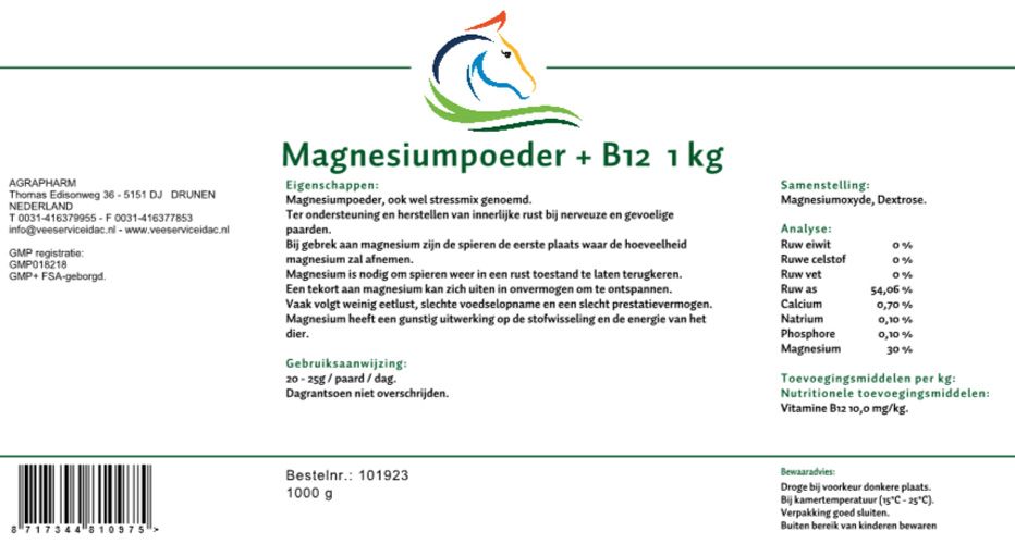 Magnesiumpoeder (stressmix) 1kg