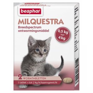 Beaphar Milquestra kat S 0.5-4kg 2-tabletten