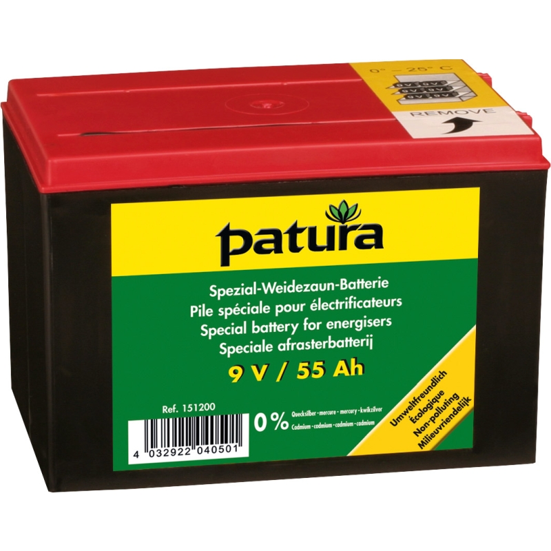 Patura speciale schrikdraadbatterij 9v/130ah