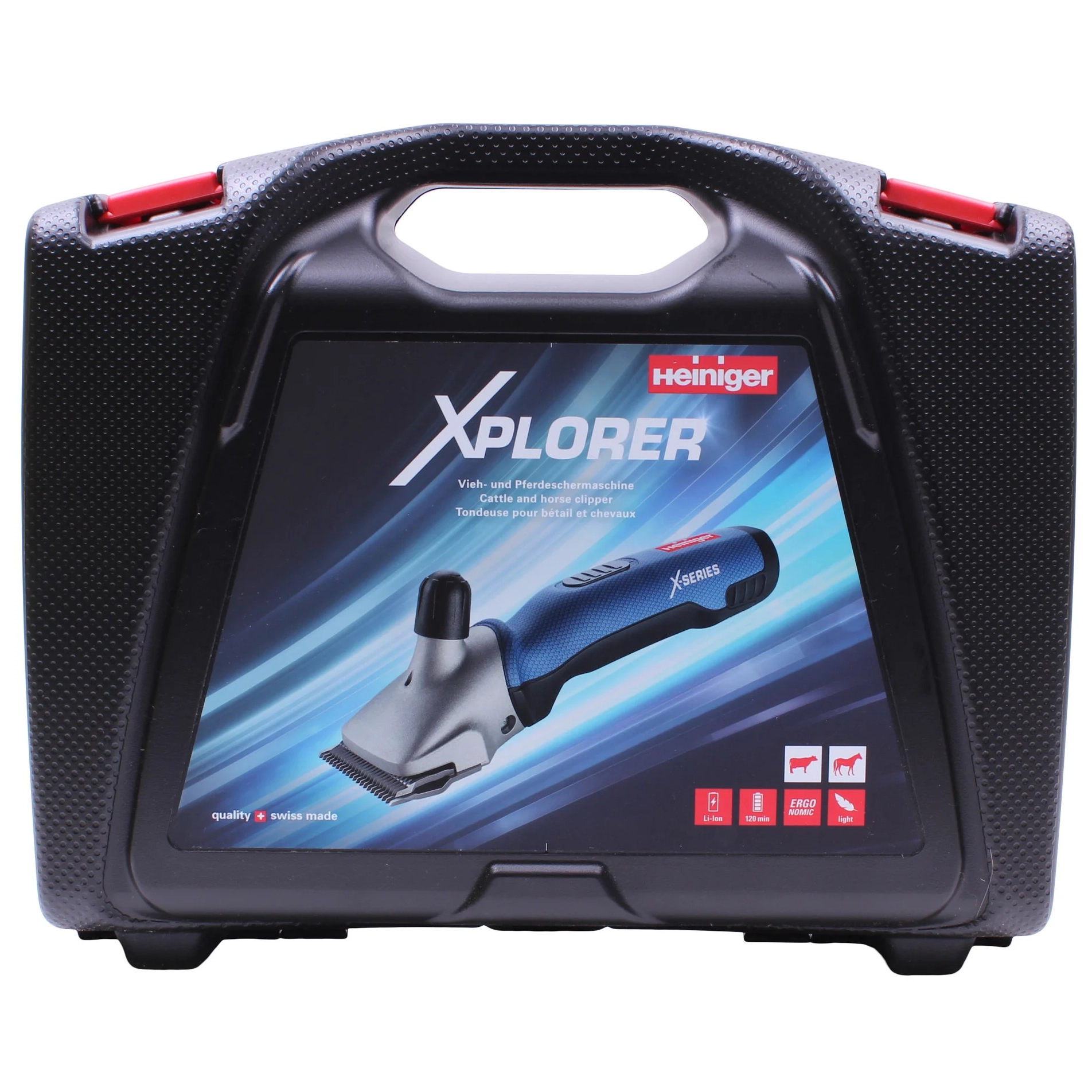 Heiniger Xplorer Accuscheermachine met 2 accus voor paarden