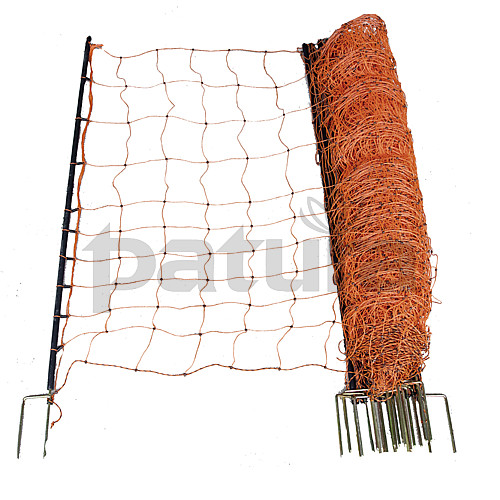 Patura wolf afweernet 145 cm hoog, met dubbele punt, 50 m