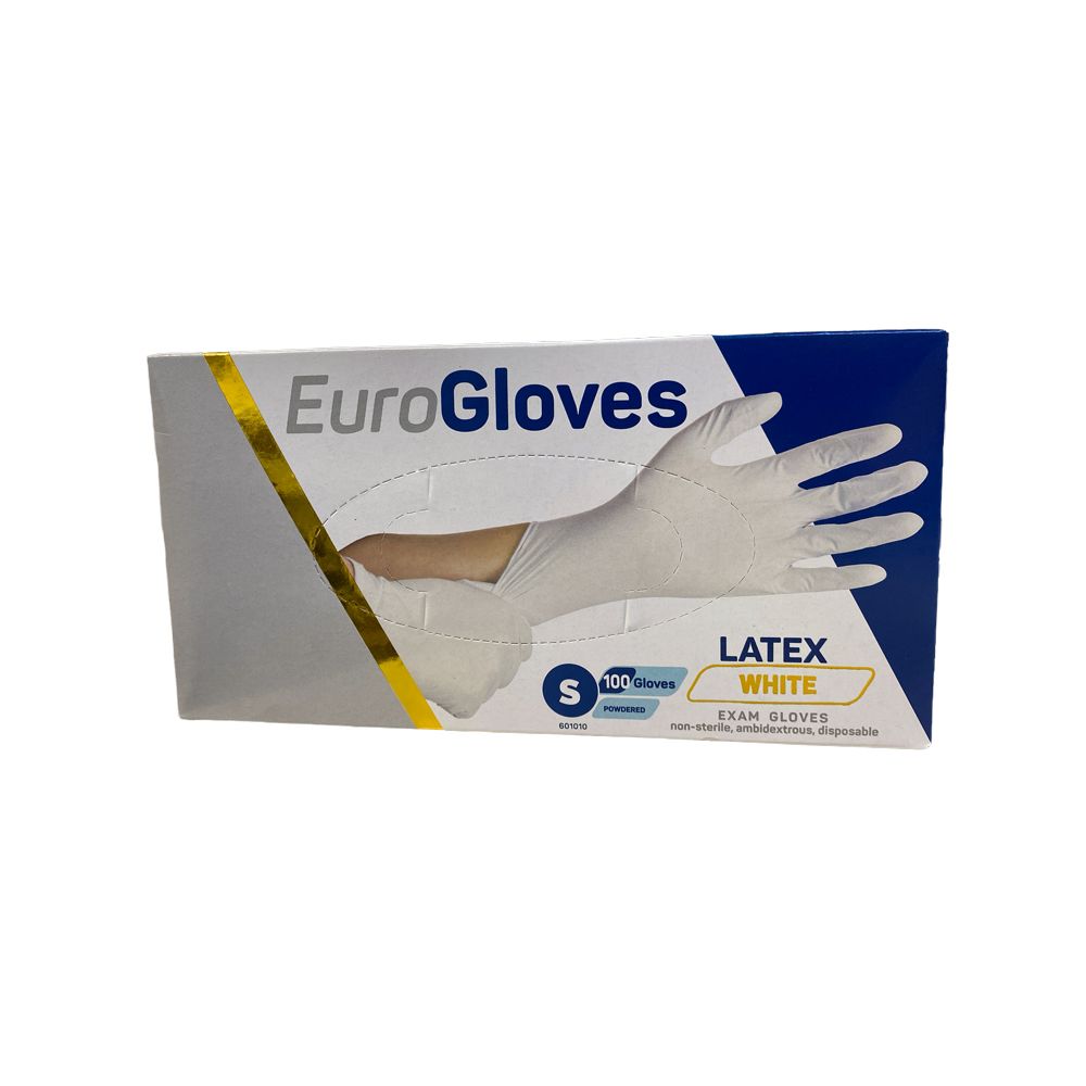 Wegwerphandschoen Wit Euro Gloves Latex 100st