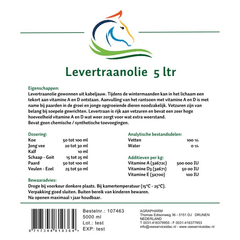 Levertraan 5 liter
