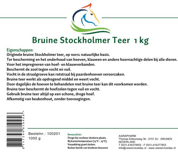 Bruine teer 1kg