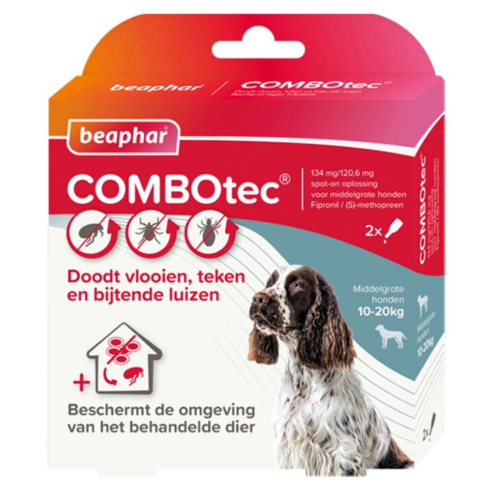 Combotec Hond vlooien en teken M 10-20kg 2 pipetten