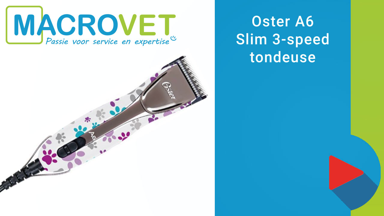 Oster A6 Slim 3-speed tondeuse Paw Print
