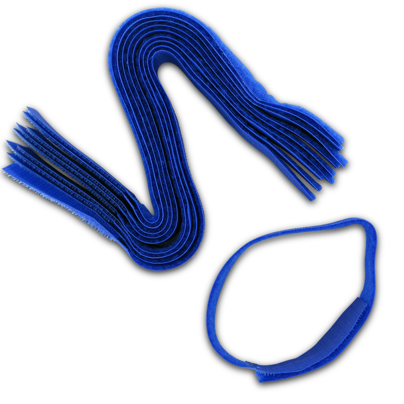Koe herkenningsband klitterband 10 stuks blauw