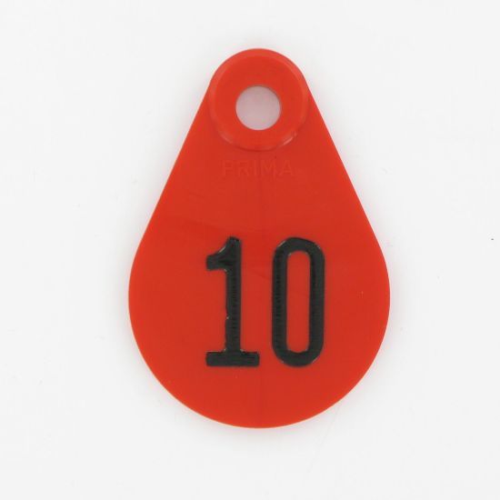 Nekplaatje genummerd rood nr. 100