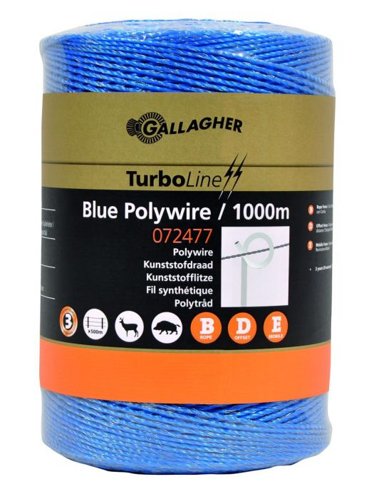 Gallagher TurboLine kunststofdraad blauw 1000m
