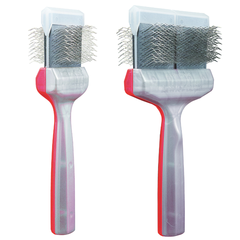 ActiVet Duo Zilver/Rood Undercoater Mat Zapper & Grabber Enkel of Dubbel | Plukborstel ActiVet Duo Zilver/Rood Undercoater Mat Zapper & Grabber Enkel of Dubbel | Plukborstel