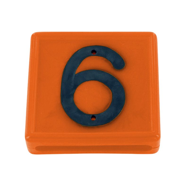 Kokernummerblokje blauw/wit nr. 4 Kokernummerblokje blauw/wit nr. 4