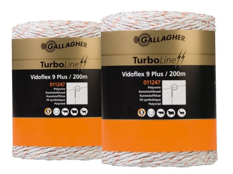 Gallagher Vidoflex 9 Turboline wit DuoPack 2x200m