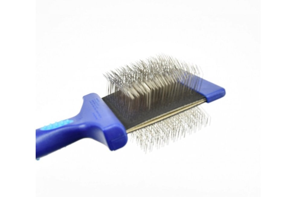 Flexibele borstel slicker blauw enkel