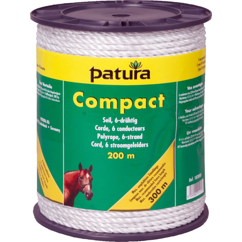 Patura compact cord wit, 200m rol