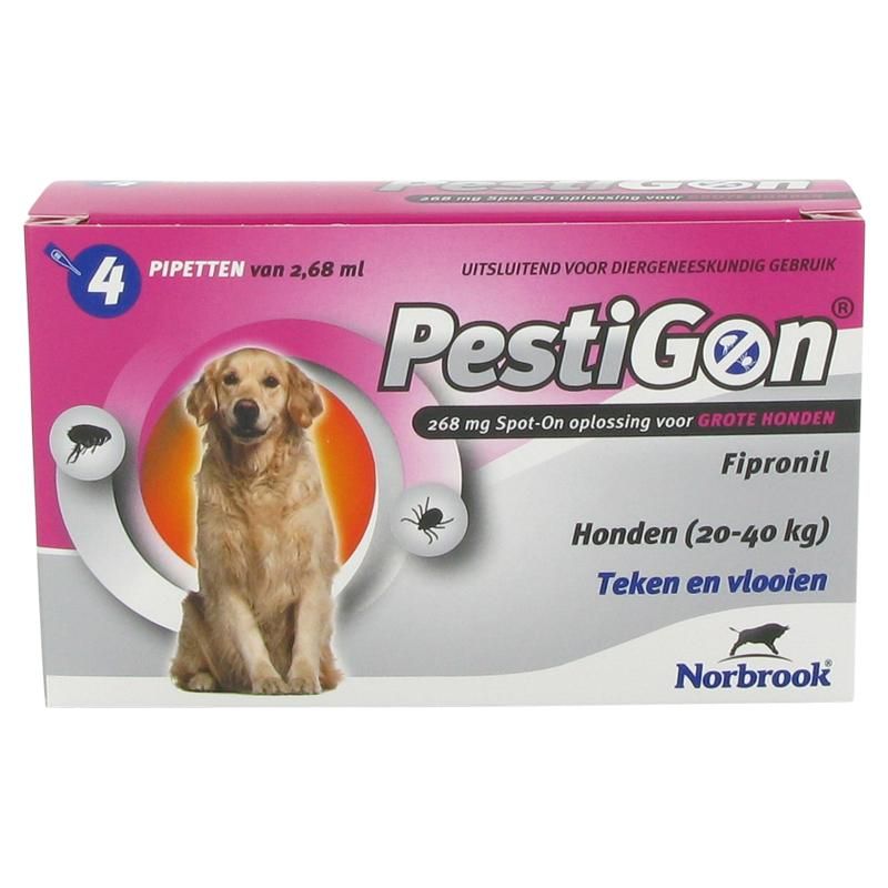 Pestigon Spot-On L voor grote honden van 20 tot 40kg 3-pipetten