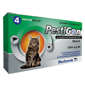 Pestigon Spot-On Kat tegen vlooien en teken 3-pipetten