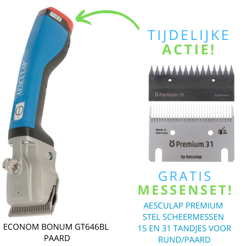 Aesculap Bonum GT654 Blauw accuscheermachine voor paarden