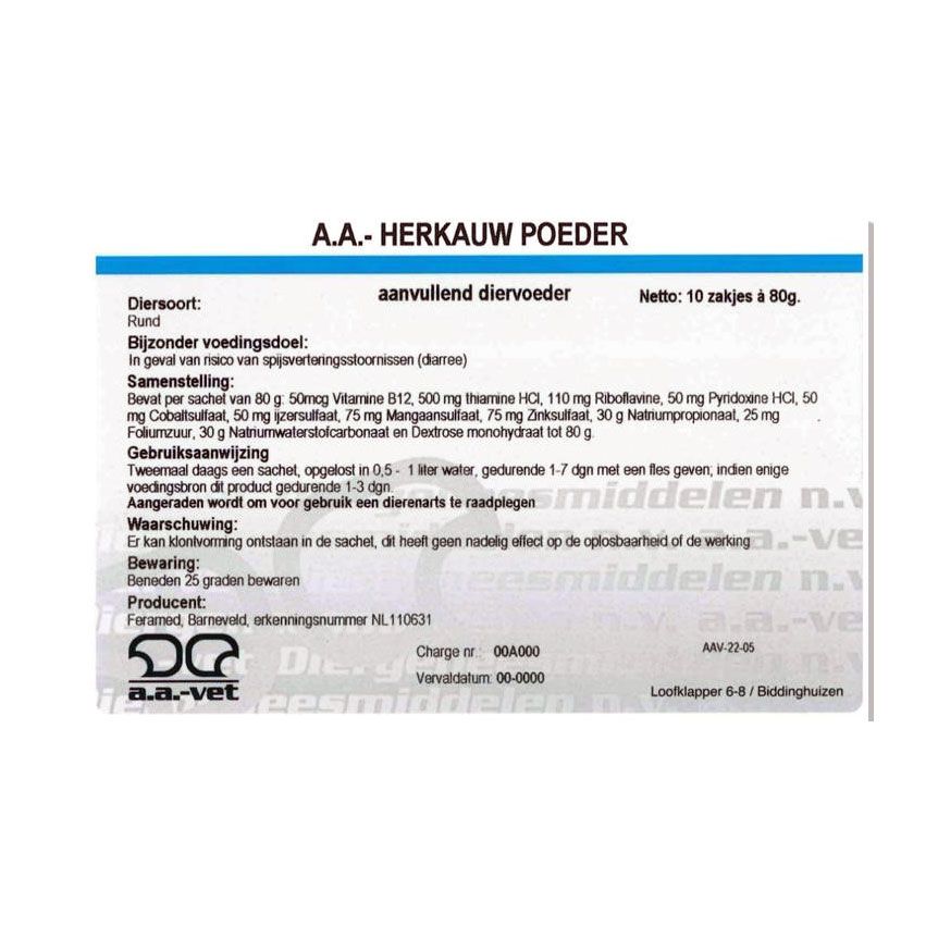 Herkauwpoeder 10x80g