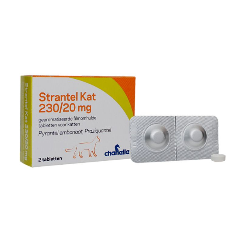Strantel wormtablet Kat 2 tabletten Strantel wormtablet Kat 2 tabletten