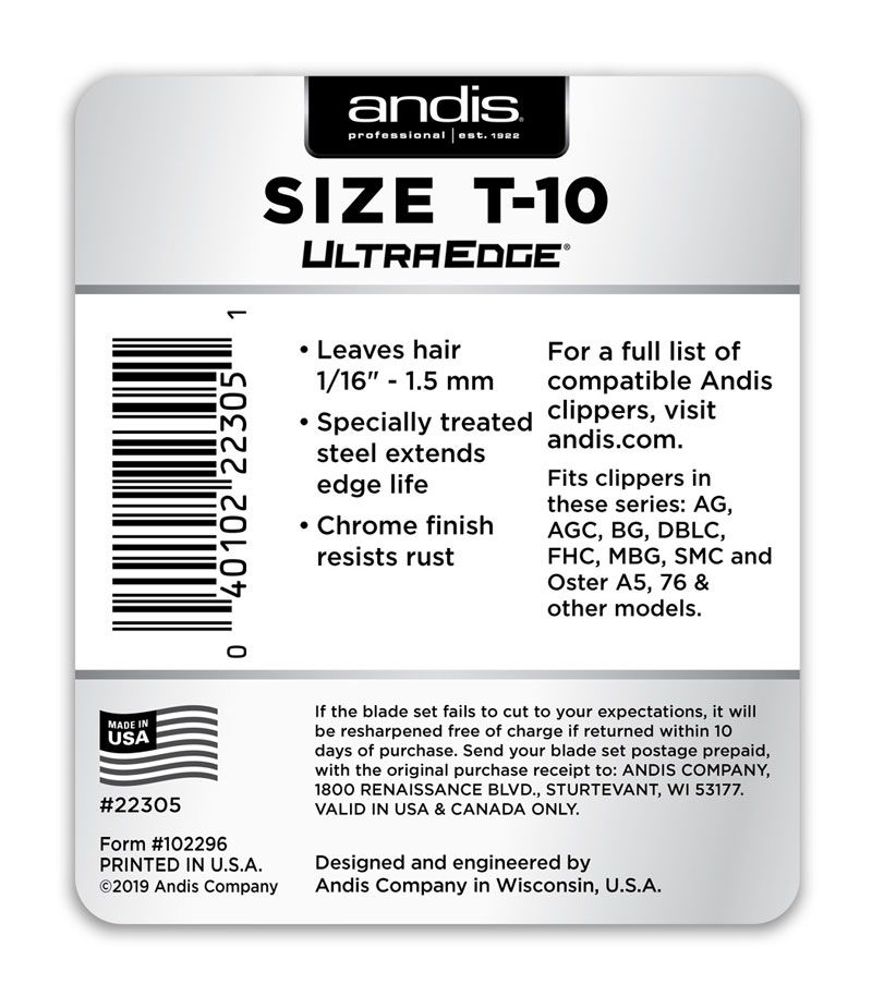 Andis UltraEdge™ T-10 1.5 mm Andis UltraEdge™ T-10 1.5 mm