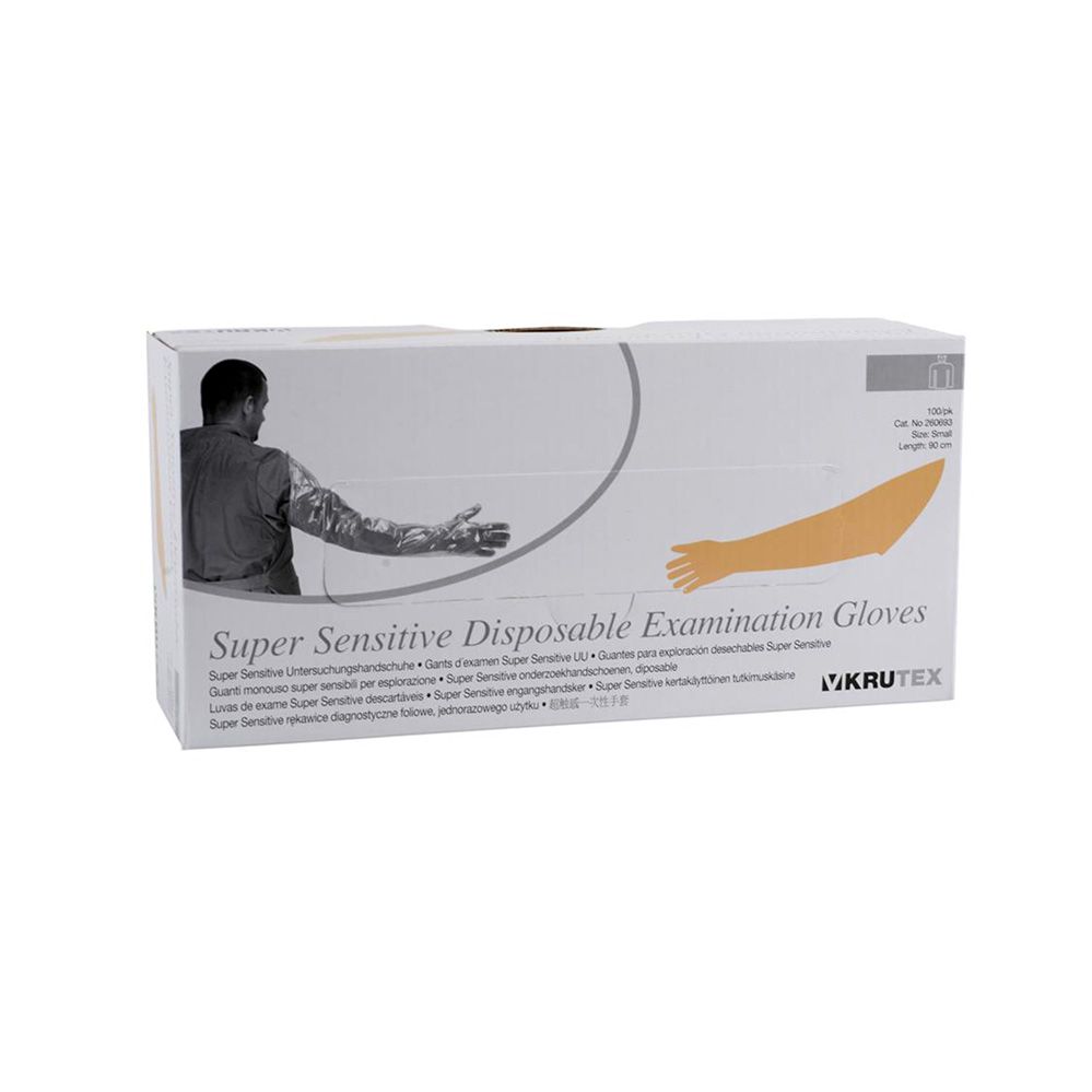 Onderzoekshandschoen Krutex lang-model 90cm 100st Onderzoekshandschoen Krutex lang-model 90cm 100st