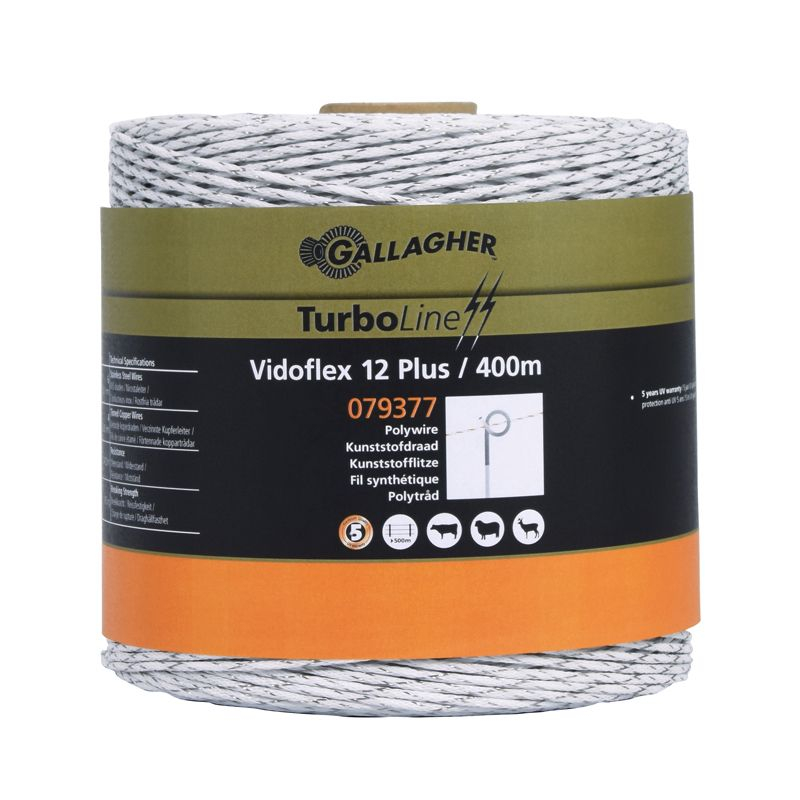 Gallagher Vidoflex 12 TurboLine Plus wit 400m