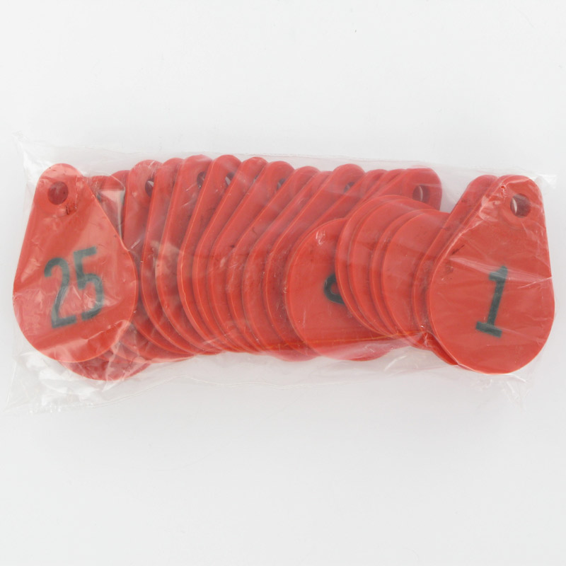 Nekplaatje genummerd rood 876-900