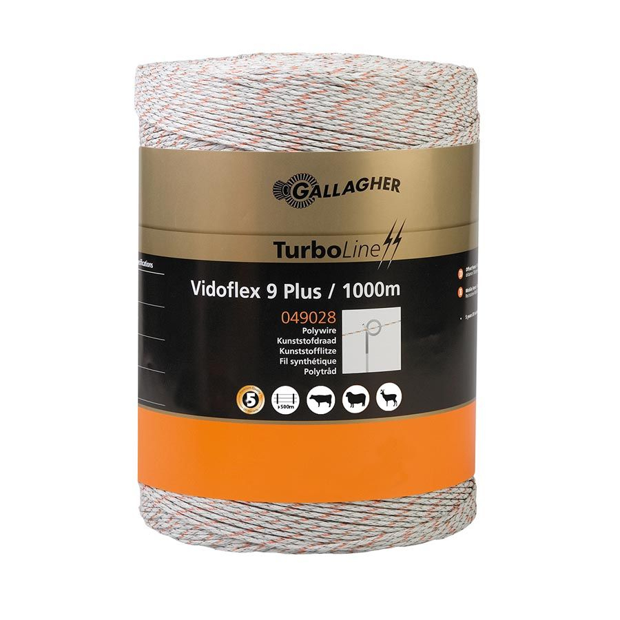 Gallagher Vidoflex 9 Turboline wit 1000m