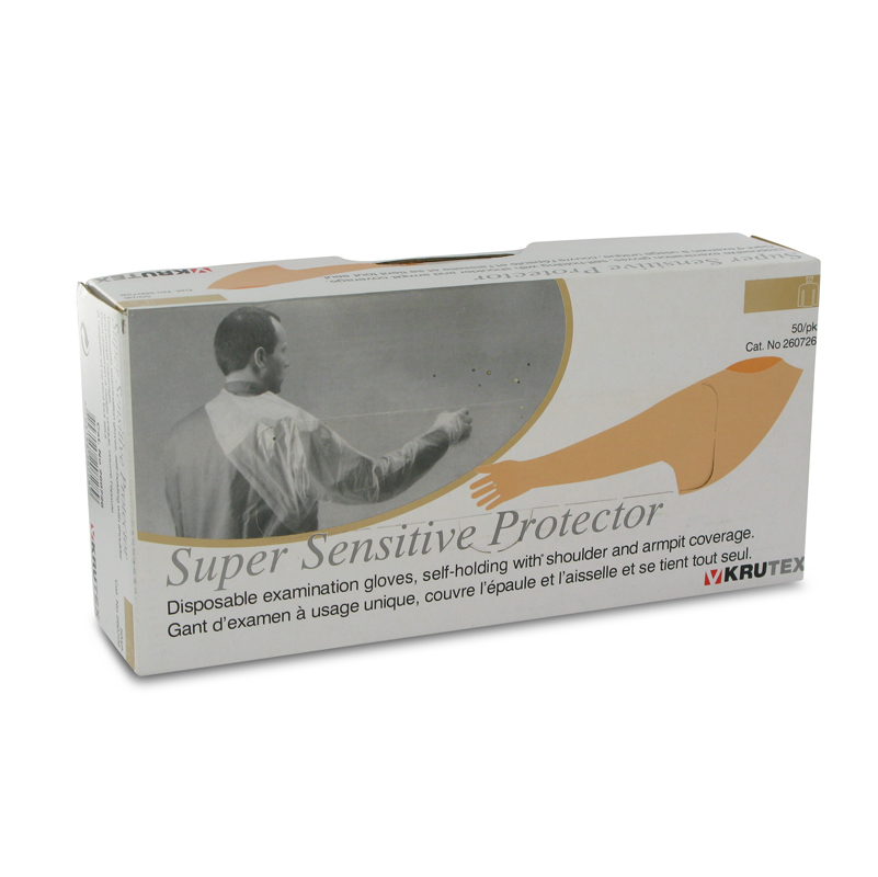 Onderzoekshandschoen Krutex met schouderstuk 50st Onderzoekshandschoen Krutex met schouderstuk 50st