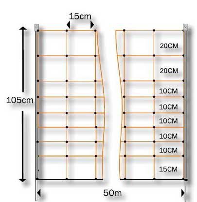 Flexinet Hoog Geiten & Pluimvee 50 meter