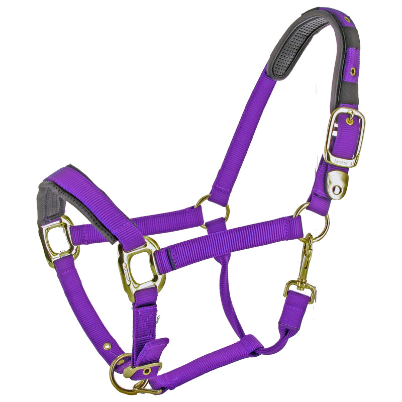 Ponyhalster luxe uitvoering (maat 1) paars