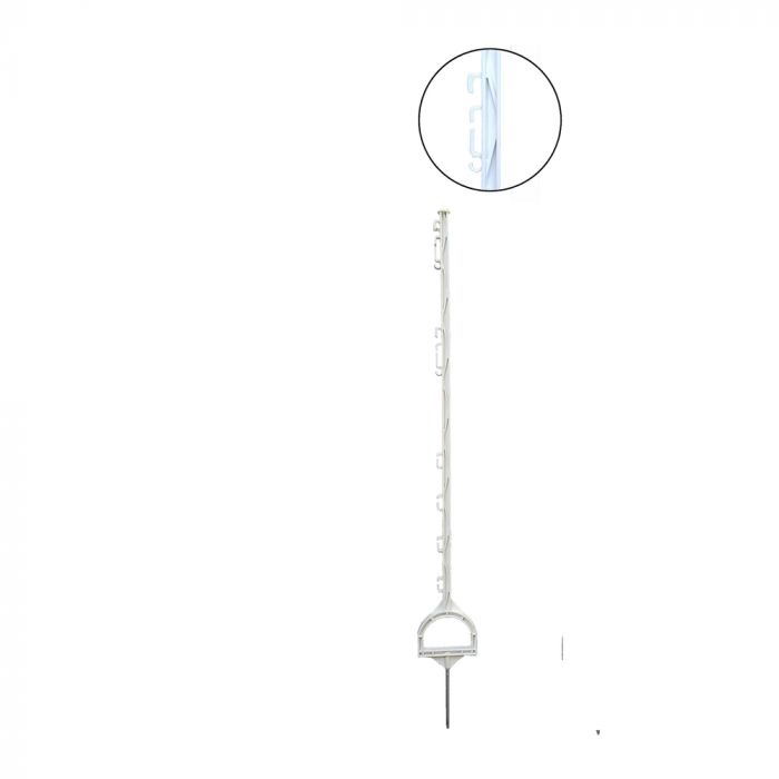 Stijgbeugel schrikdraadpaal wit Stijgbeugel schrikdraadpaal wit