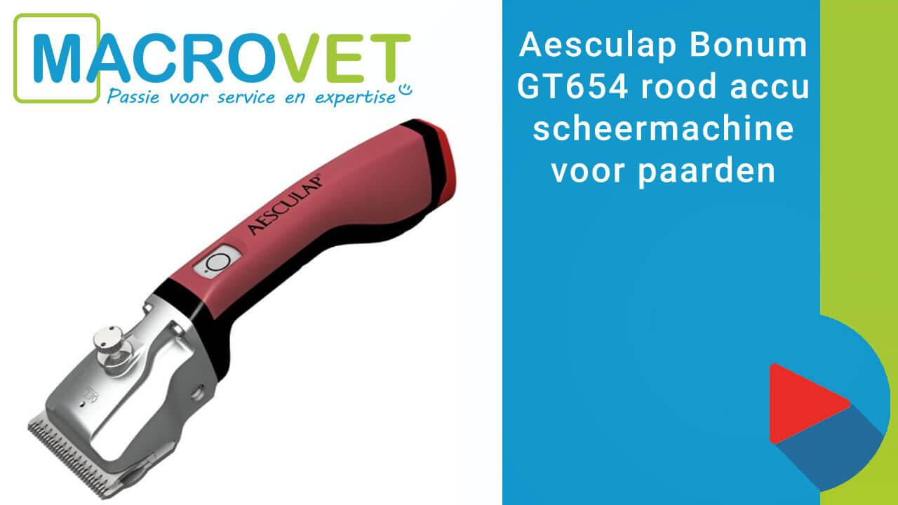 Aesculap Bonum GT654 rood accuscheermachine voor paarden