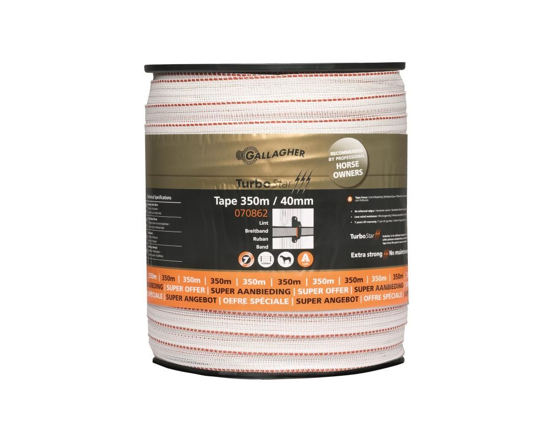 Gallagher TurboStar lint 40mm Wit 350m