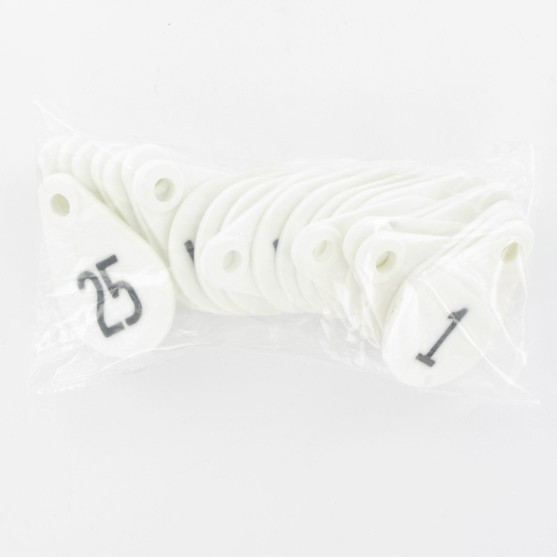 Nekplaatje genummerd wit 701-725