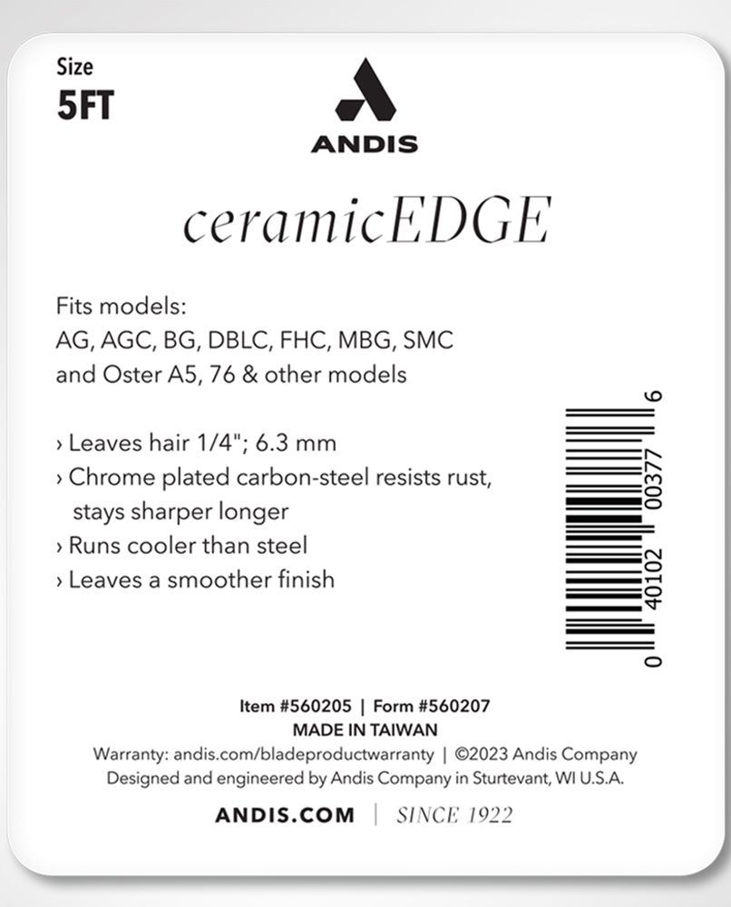 Andis CeramicEdge™ 5FT 6.3 mm