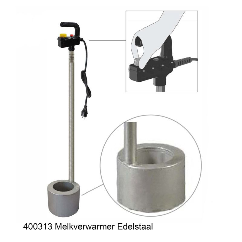 Melkverwarmer Edelstaal MTH105 2300Watt